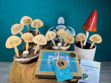 Load image into Gallery viewer, 11 x Funny Mushroom Plant Stakes + Gift Box | 100% Eco-Friendly Bamboo | Plant Gifts | Gifts For Plant Lovers | + Free Plant App Membership