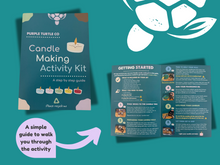 Load image into Gallery viewer, A guide for how to complete the candle making activity set.

