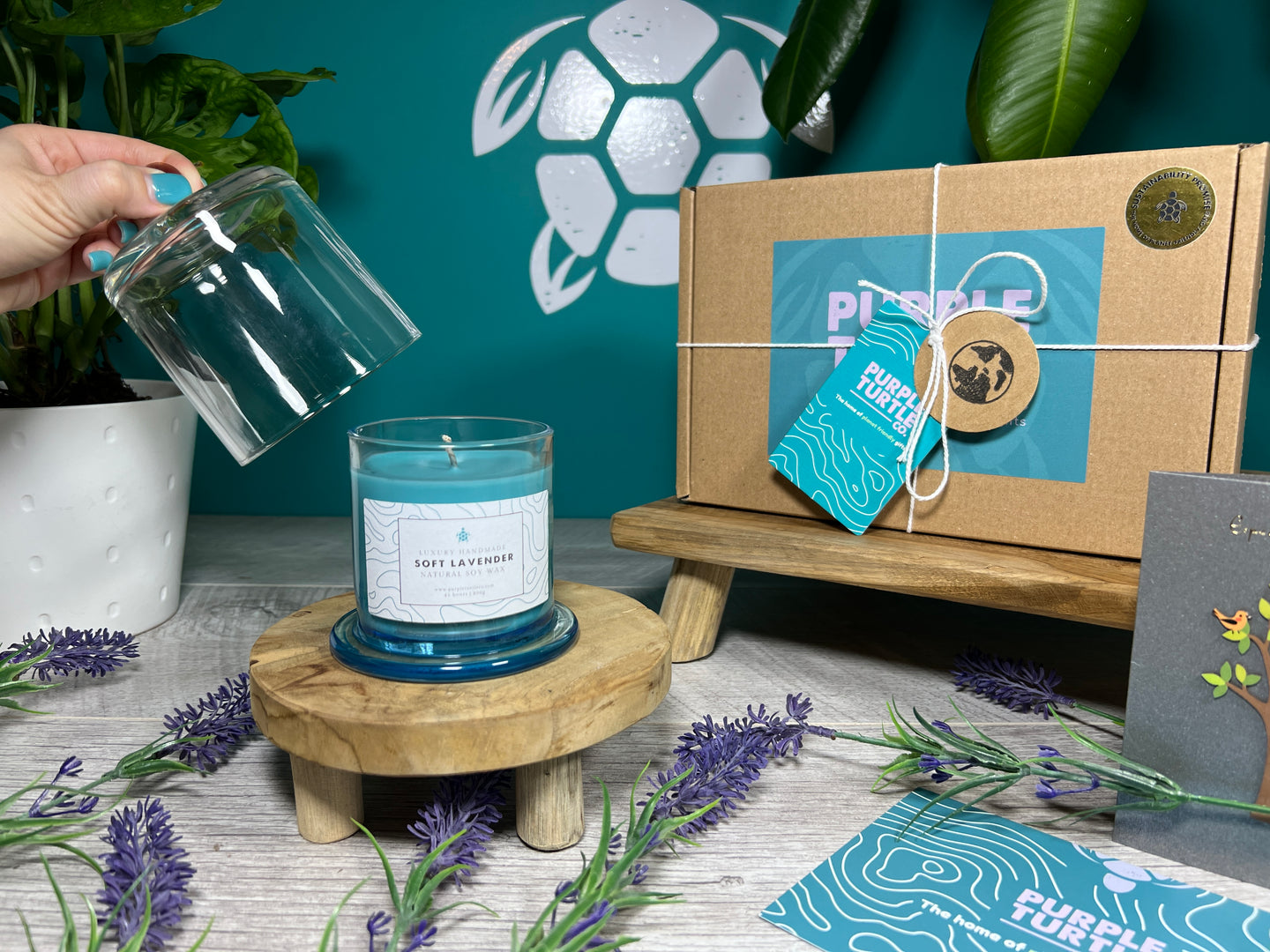 Soy Wax Lavender Candle Gift Set