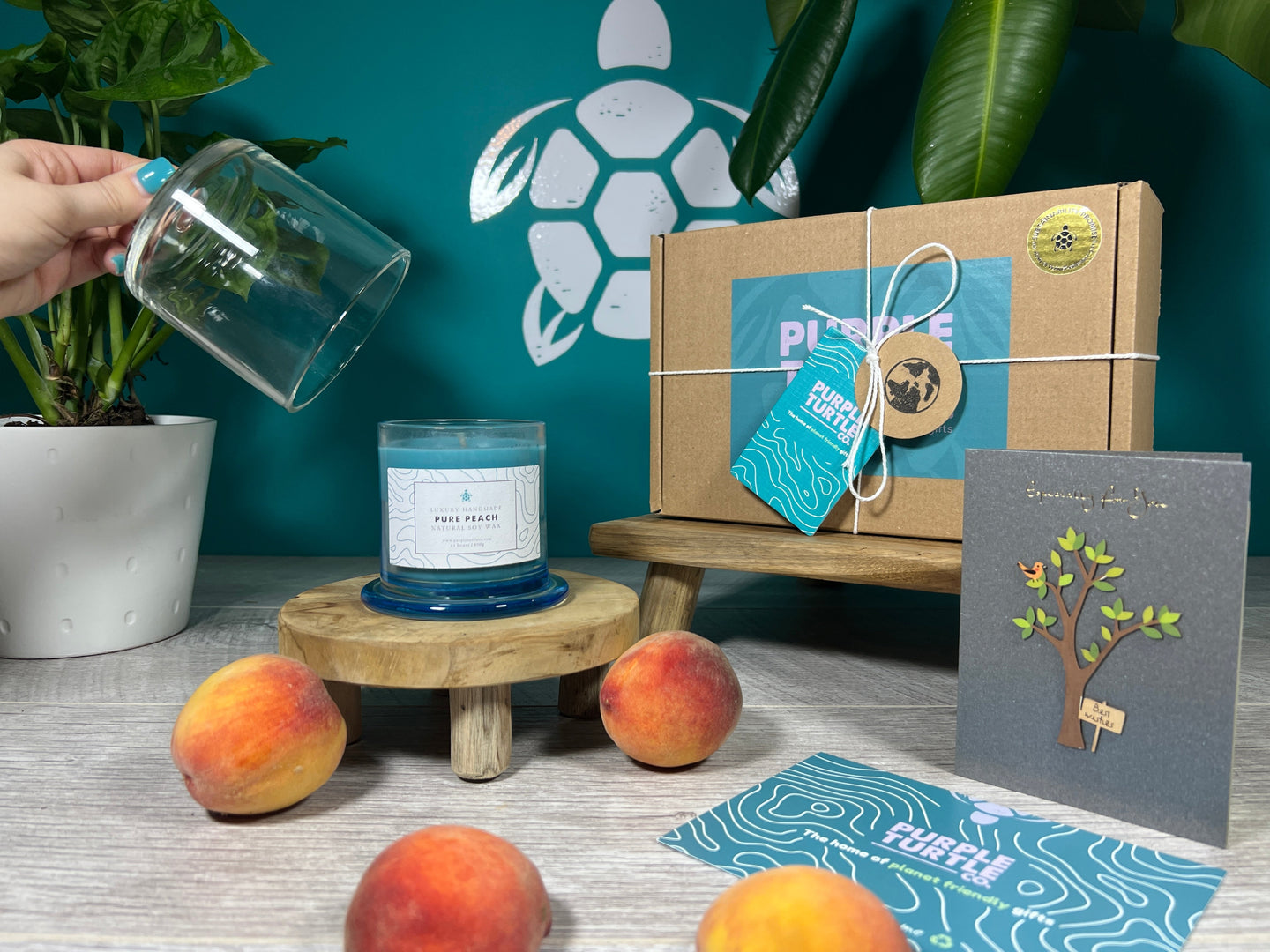 Soy Wax Peach Candle Gift Set